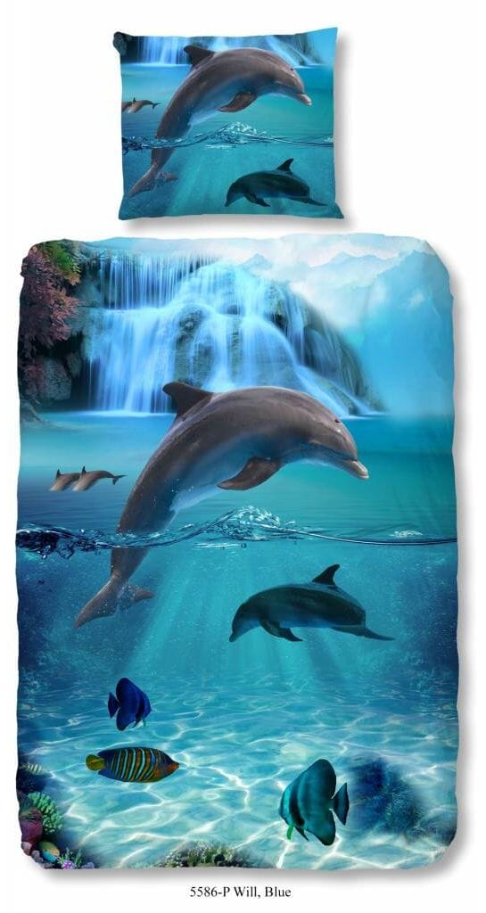 Good Morning Dolfijnen Dekbedovertrek 140 x 200/220 cm