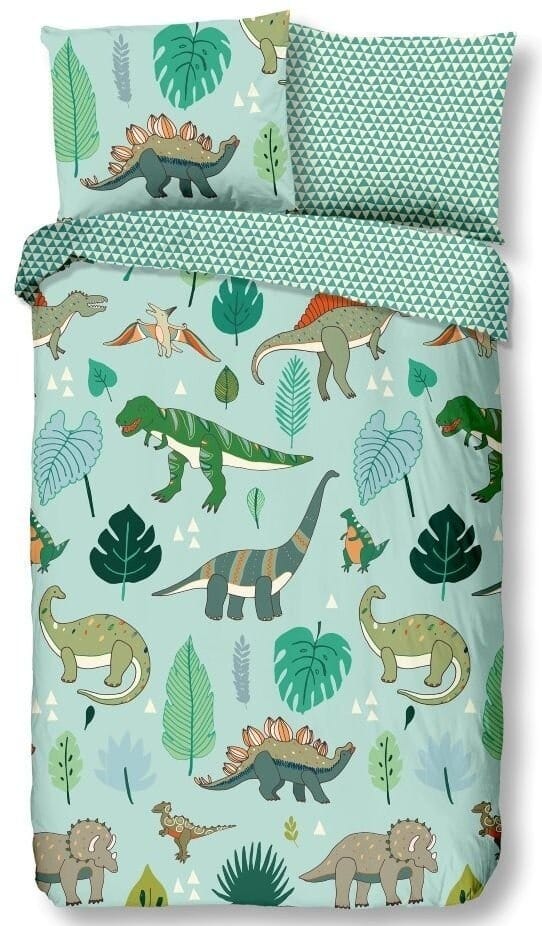 Good Morning Dinono Dinosaurus 6698 Groen Dekbedovertrek